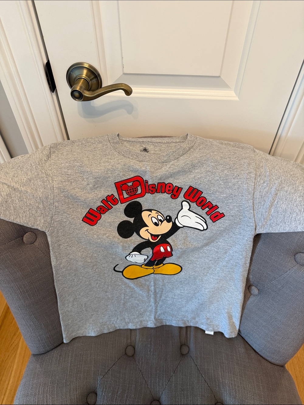 Disney Gray Mickey Mouse Walt Disney World Graphic Tee. Boys size S